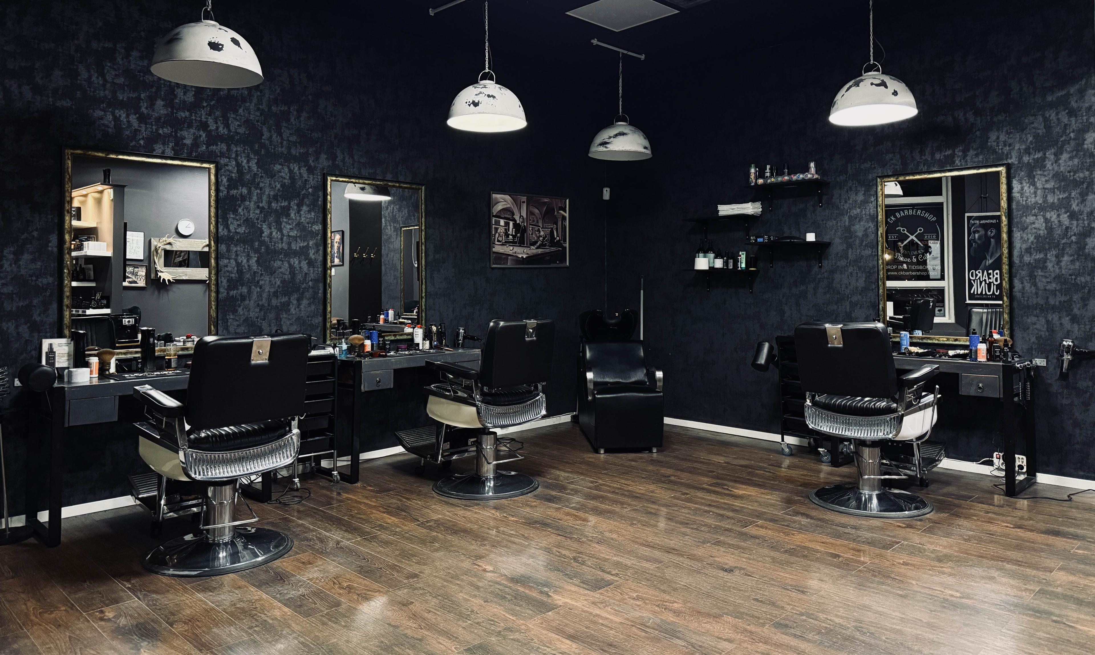 Interiör på CK Barbershop i Vallby, Västerås